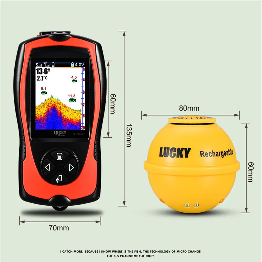 Reefidar Portable Wireless Fish Finder For Kayak & Shore Fishing