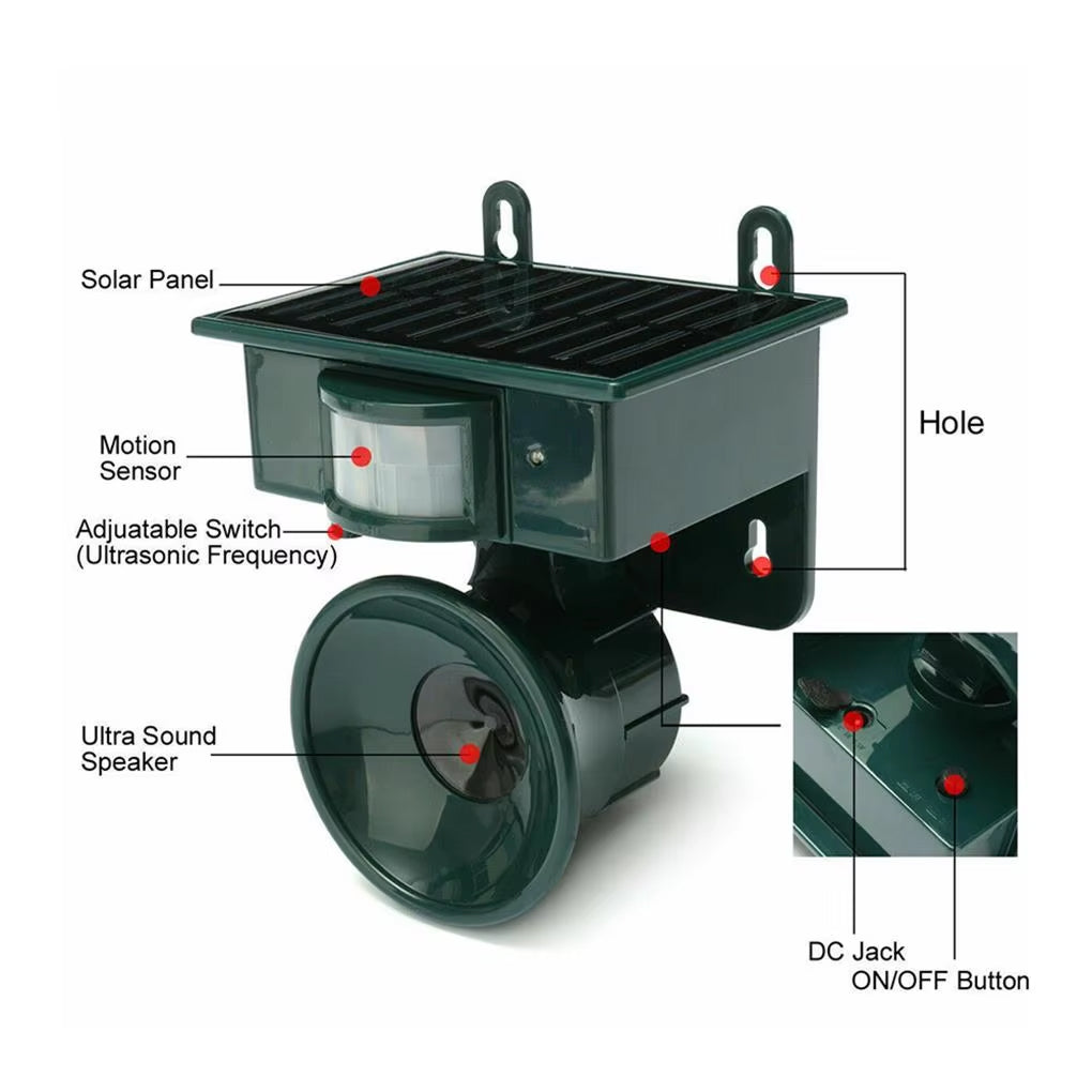 ShunAvian Solar Ultrasonic Pigeon Repeller for UK Gardens