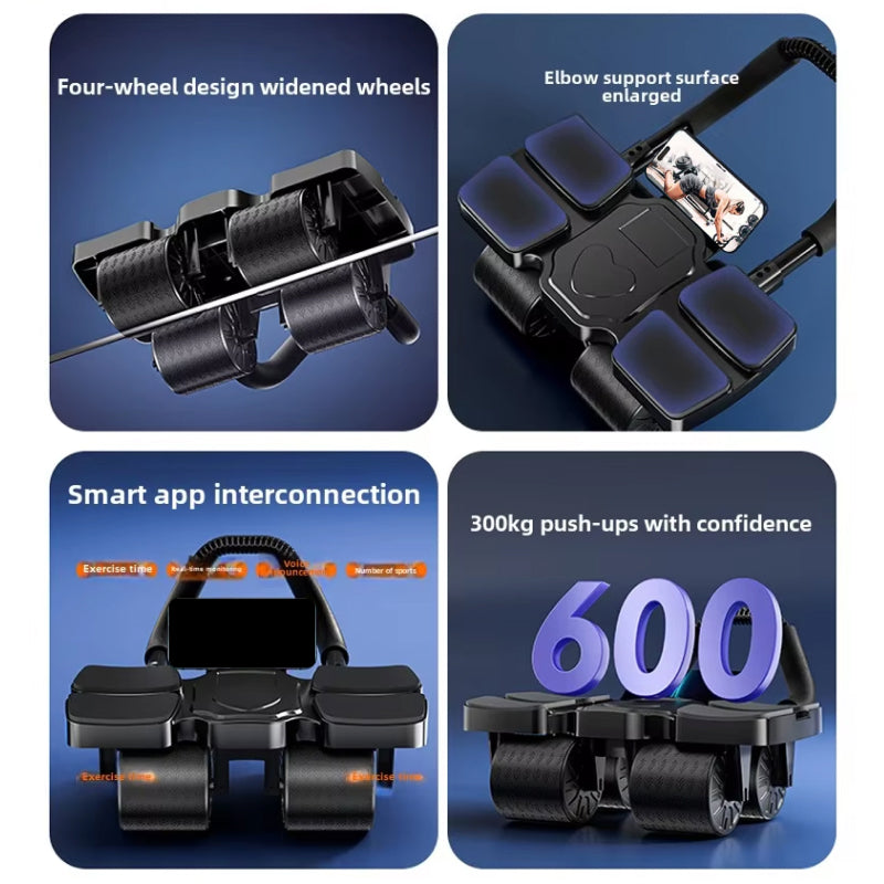 Rollvibi 4-Wheel Smart AB Roller with App Tracking