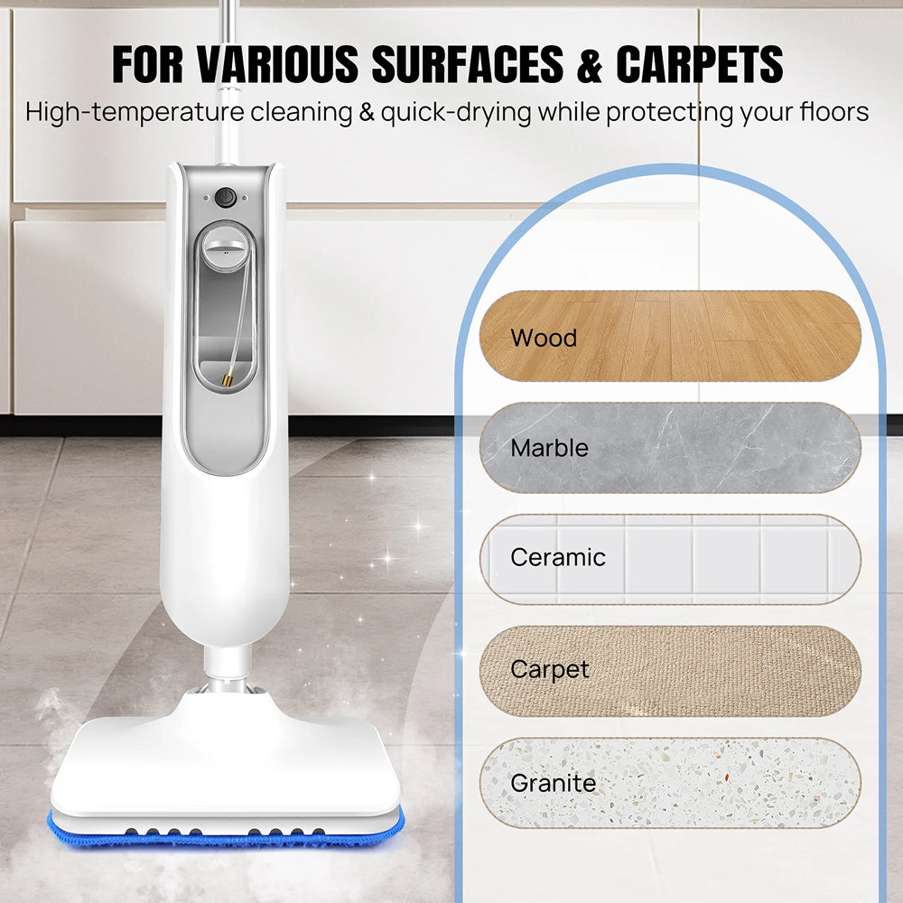 SanieVex Professional 110°C Steam Mop for Chemical-Free Deep Cleaning
