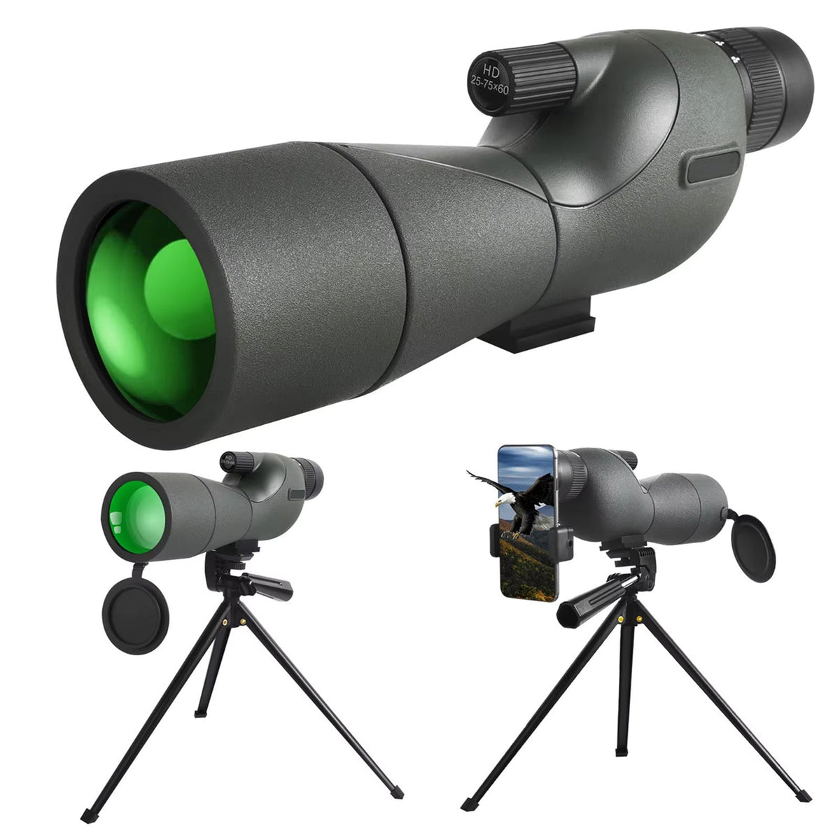 Scopisee 3 Spotting Scope 25x-75x 60mm FMC Optics Kit