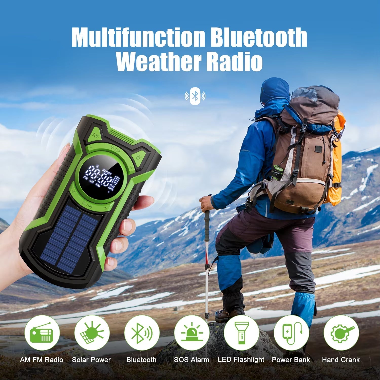 PotaRadar Triple-Power Emergency Radio & 5000mAh Power Bank