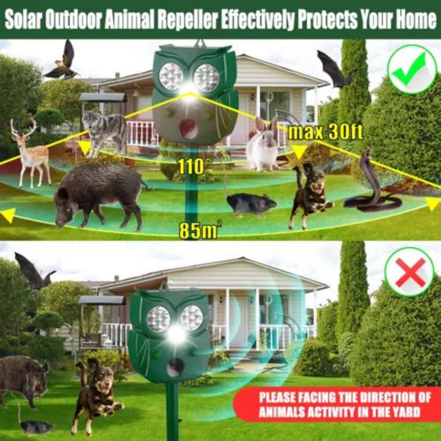 Skunovaxo Solar-Powered Ultrasonic Skunk Repeller UK