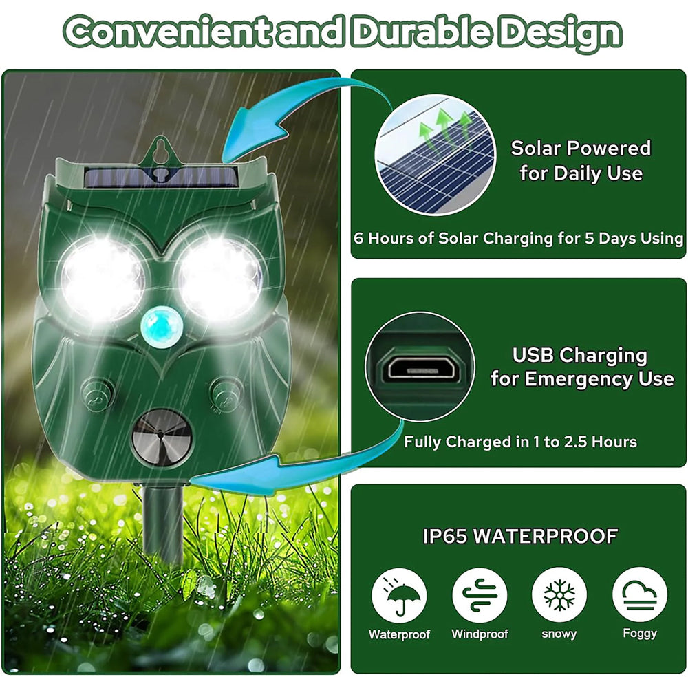 Skunovaxo Solar-Powered Ultrasonic Skunk Repeller UK