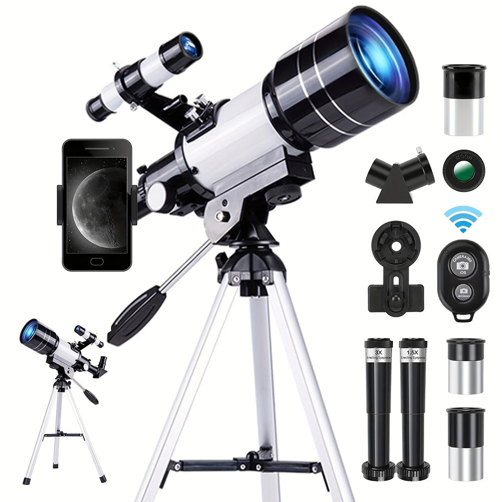 SkySeeco Beginner Astronomy Telescope 70mm Aperture