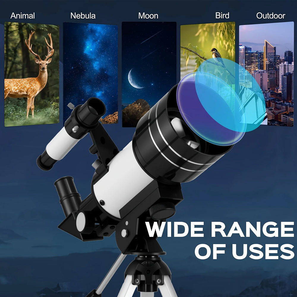 SkySeeco Beginner Astronomy Telescope 70mm Aperture