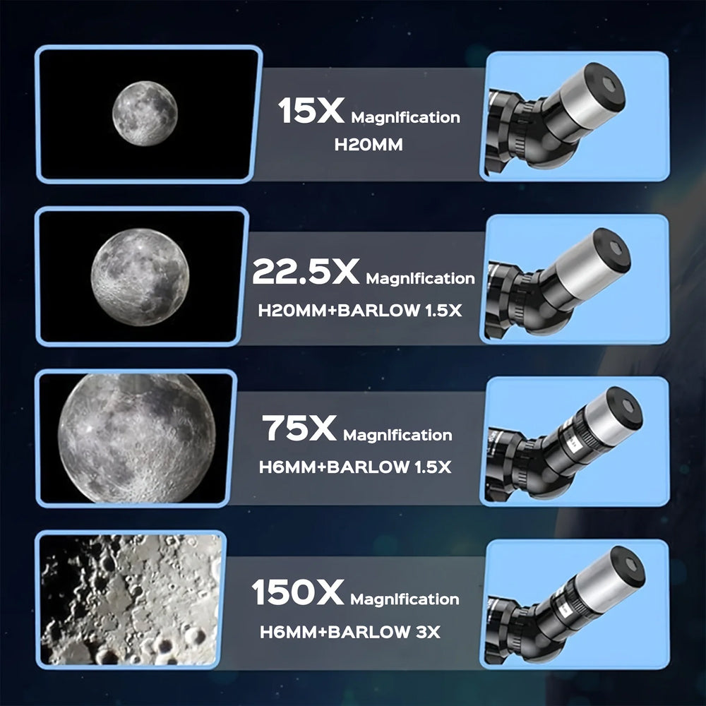 SkySeeco Beginner Astronomy Telescope 70mm Aperture