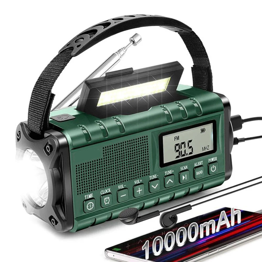 SolTuniex Solar Crank Emergency Radio 10000mAh