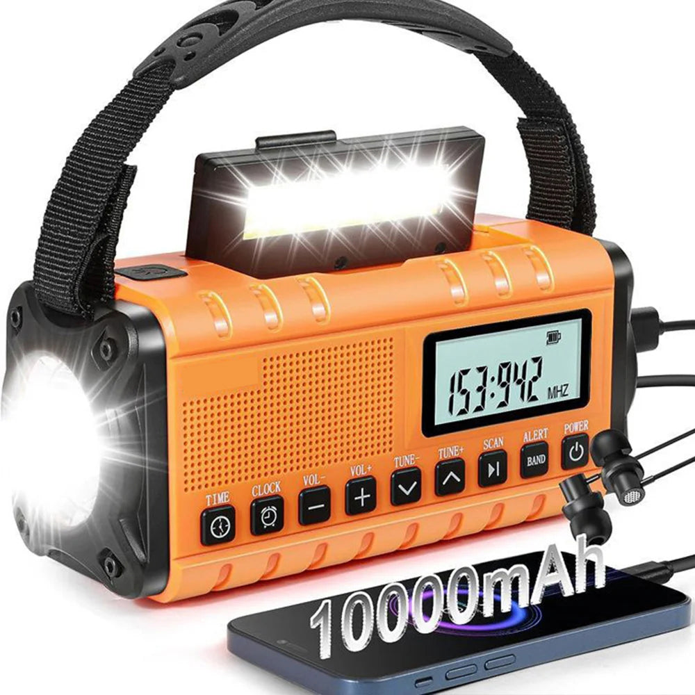 SolTuniex Solar Crank Emergency Radio 10000mAh