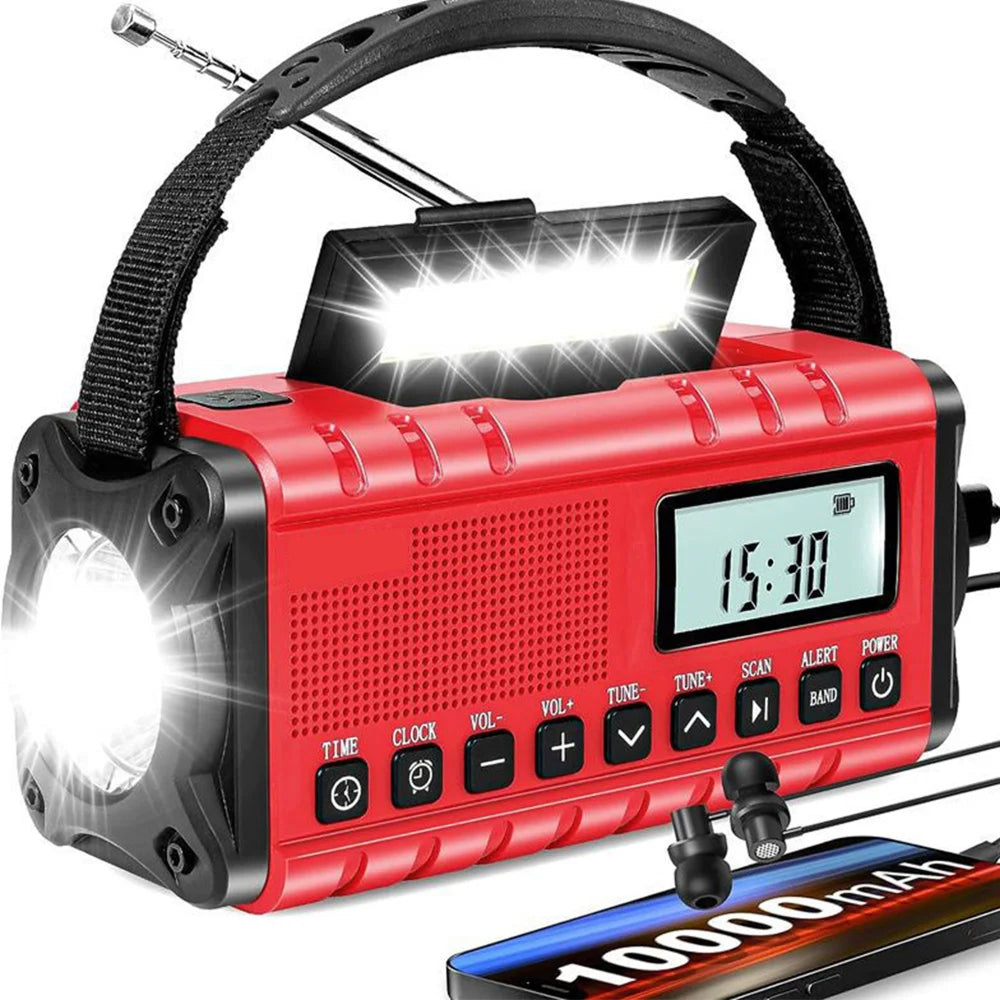 SolTuniex Solar Crank Emergency Radio 10000mAh