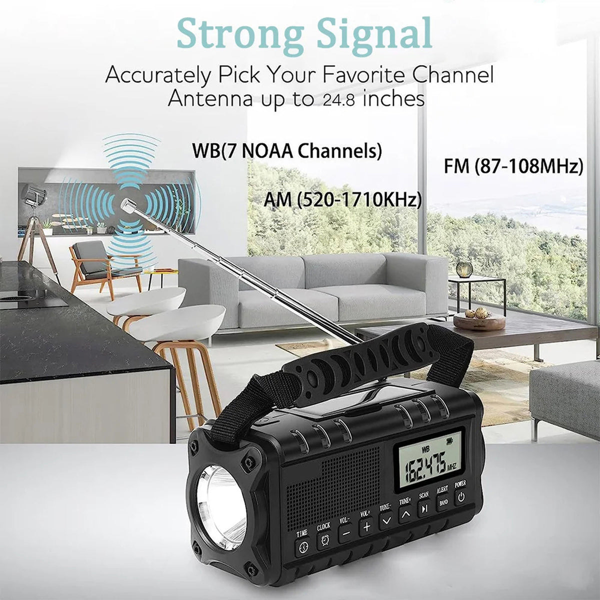 SolTuniex Solar Crank Emergency Radio 10000mAh