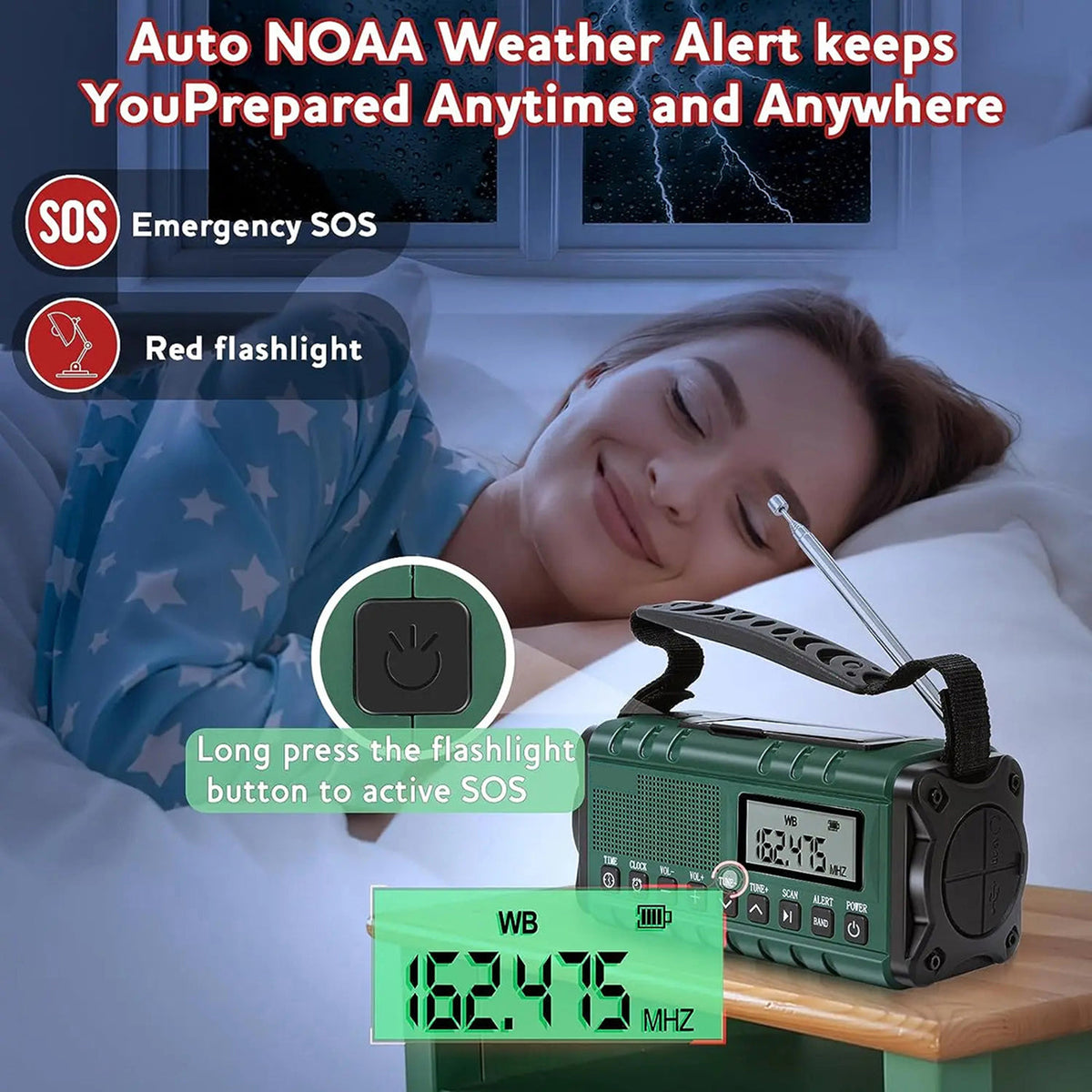 SolTuniex Solar Crank Emergency Radio 10000mAh