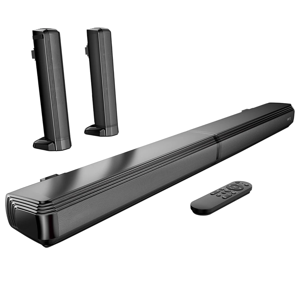 SonicMuzi Detachable TV Soundbar | 2.2 Channel Bluetooth Audio