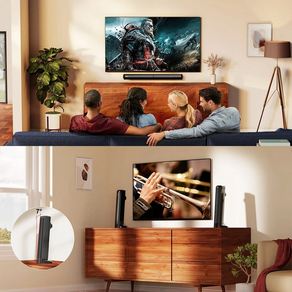 SonicMuzi Detachable TV Soundbar | 2.2 Channel Bluetooth Audio