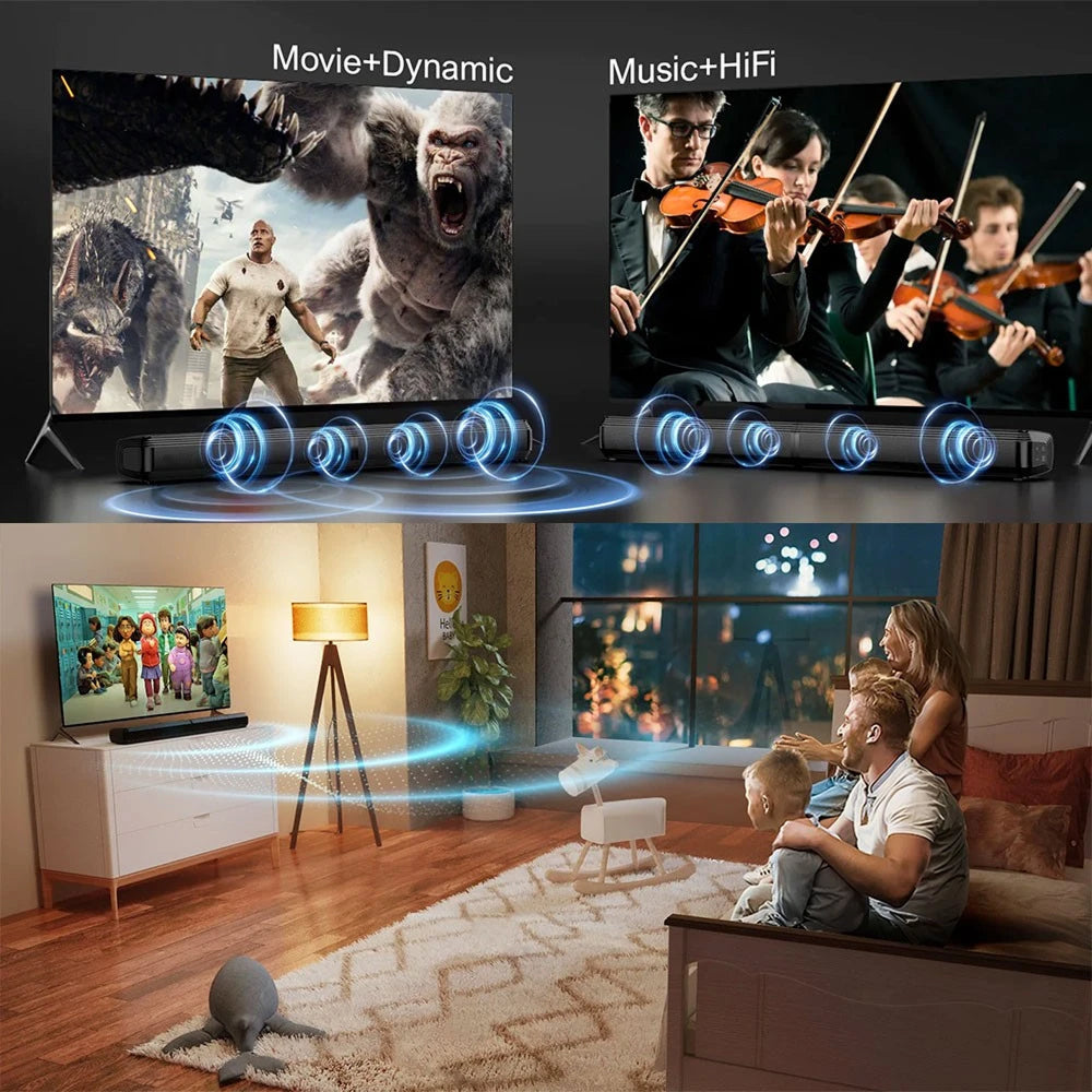 SonicMuzi Detachable TV Soundbar | 2.2 Channel Bluetooth Audio