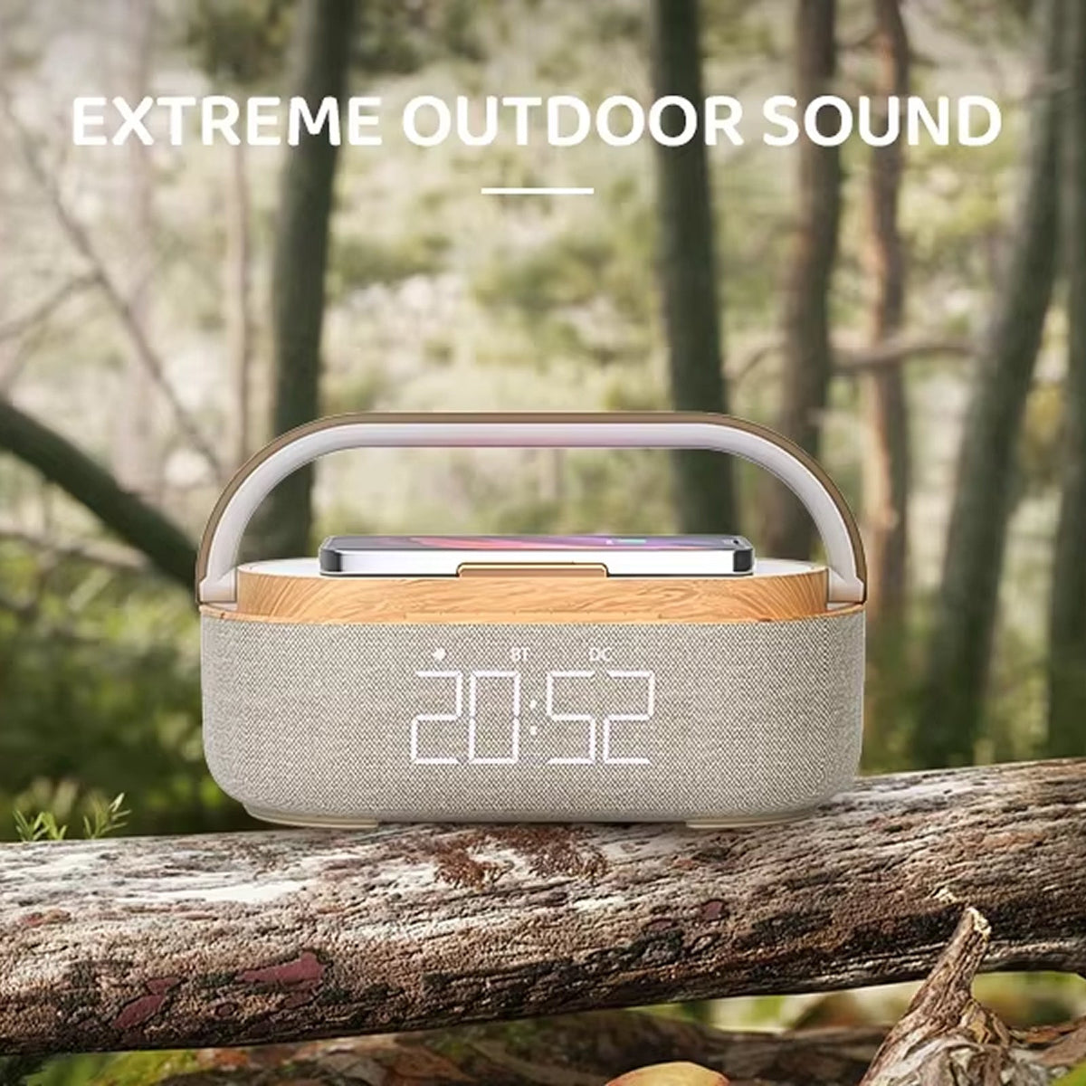 SonivoR 6-in-1 Bluetooth Speaker Alarm Clock Wireless Charging Pad