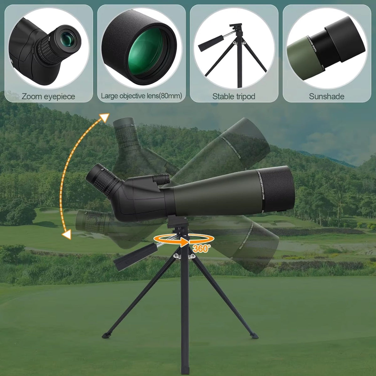 Spektella 25-75x Spotting Scope | BAK4 Optics & Phone Adapter