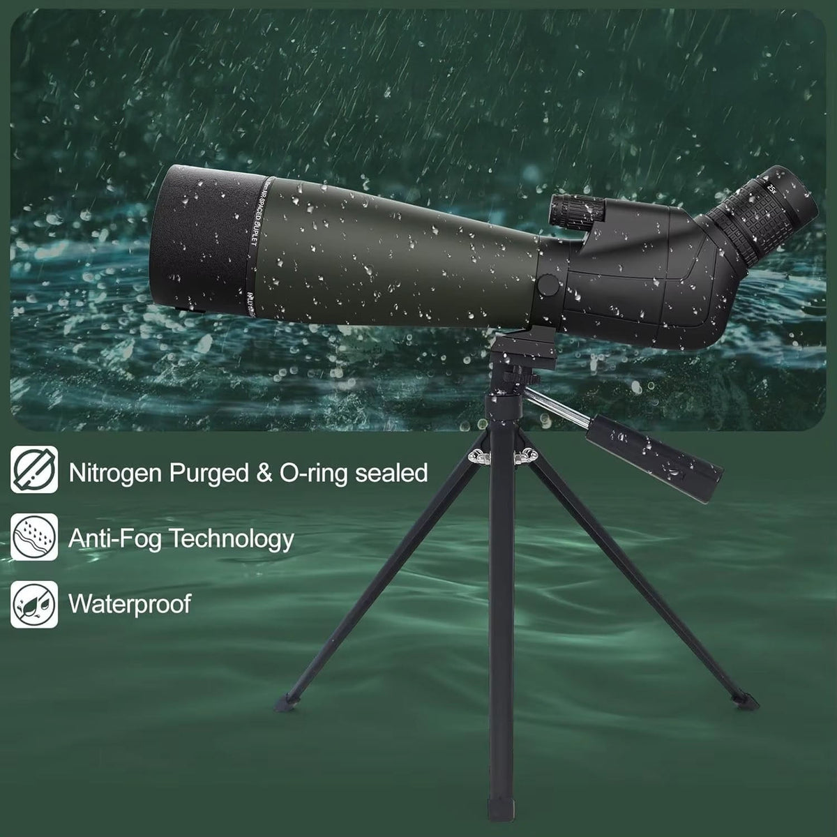 Spektella 25-75x Spotting Scope | BAK4 Optics & Phone Adapter