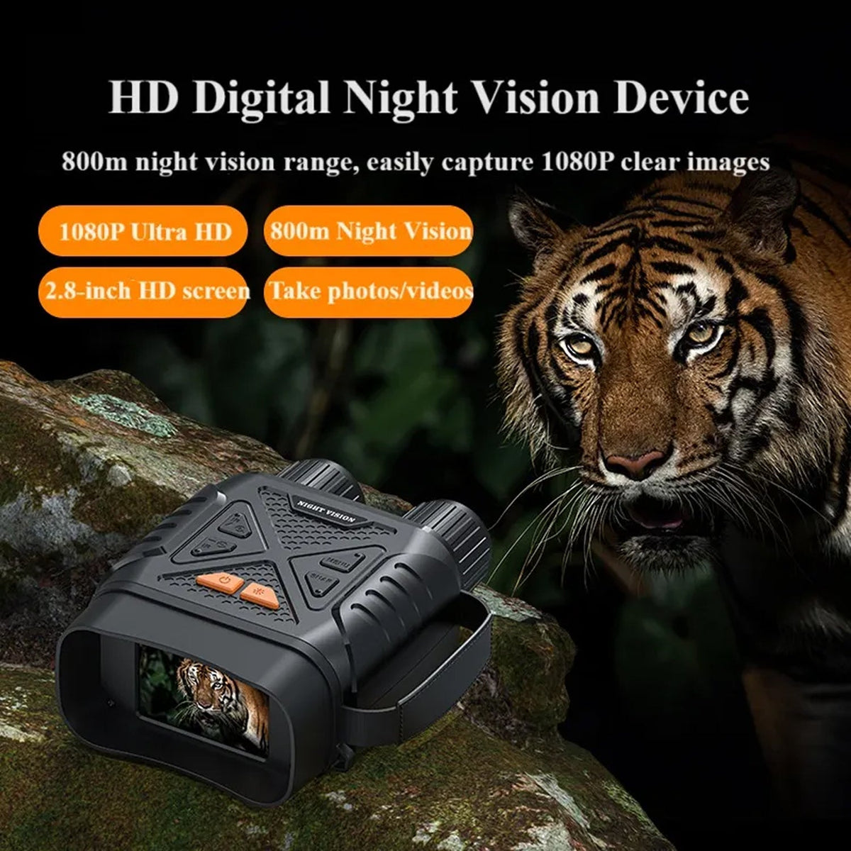 SpexNocti 1080P Digital Night Vision Goggles with 800m Range