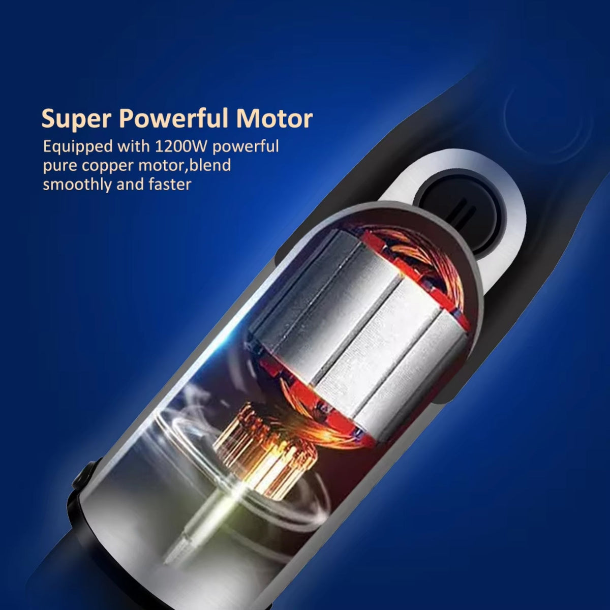 SpinyChef 1200W Hand Immersion Blender 4-in-1 Set