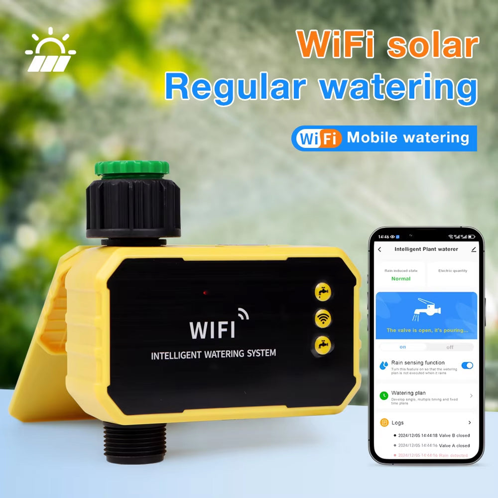 Spriflix Smart Sprinkler Controller | Solar-Powered Dual-Zone Tap Timer