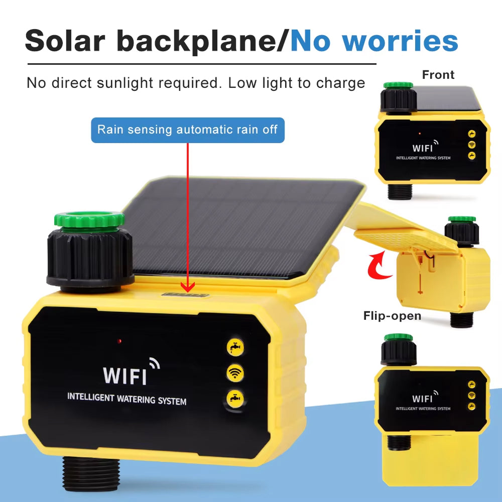 Spriflix Smart Sprinkler Controller | Solar-Powered Dual-Zone Tap Timer