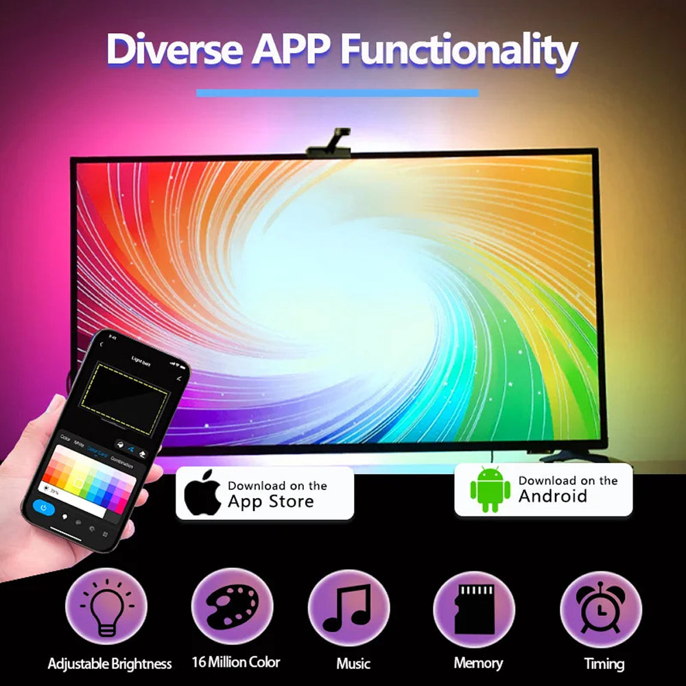 StripiQo RGBIC TV Backlight Strip with Camera Sync
