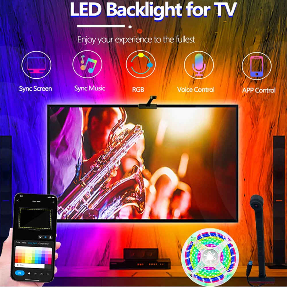 StripiQo RGBIC TV Backlight Strip with Camera Sync