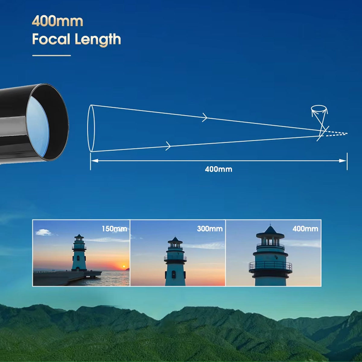 SUBony 60mm Refractor Telescope for Beginner Astronomy and Terrestrial Viewing