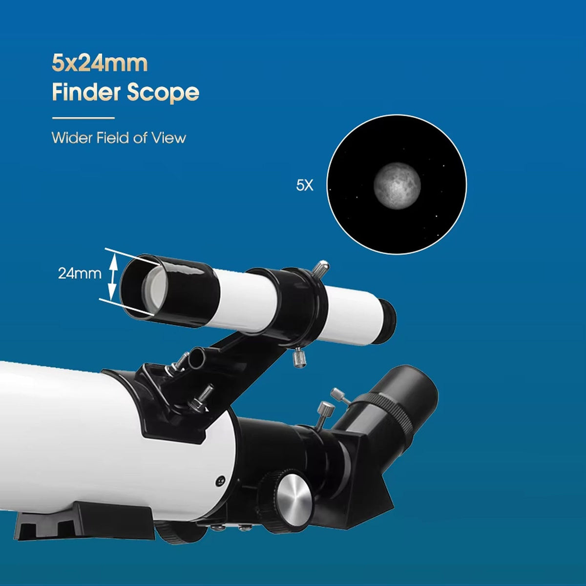 SUBony 60mm Refractor Telescope for Beginner Astronomy and Terrestrial Viewing