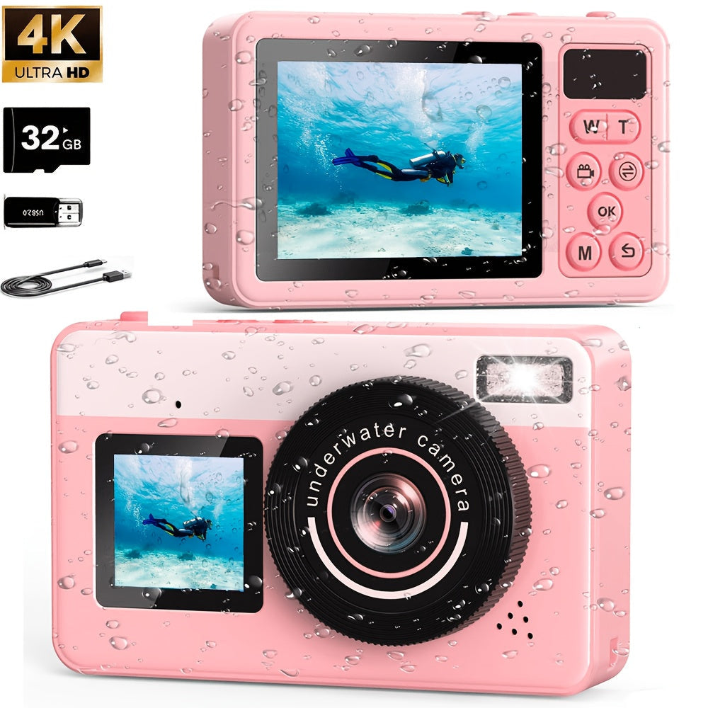 SubCamex Waterproof Underwater Camera with Dual Selfie Screen