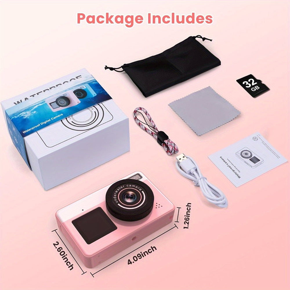 SubCamex Waterproof Underwater Camera with Dual Selfie Screen