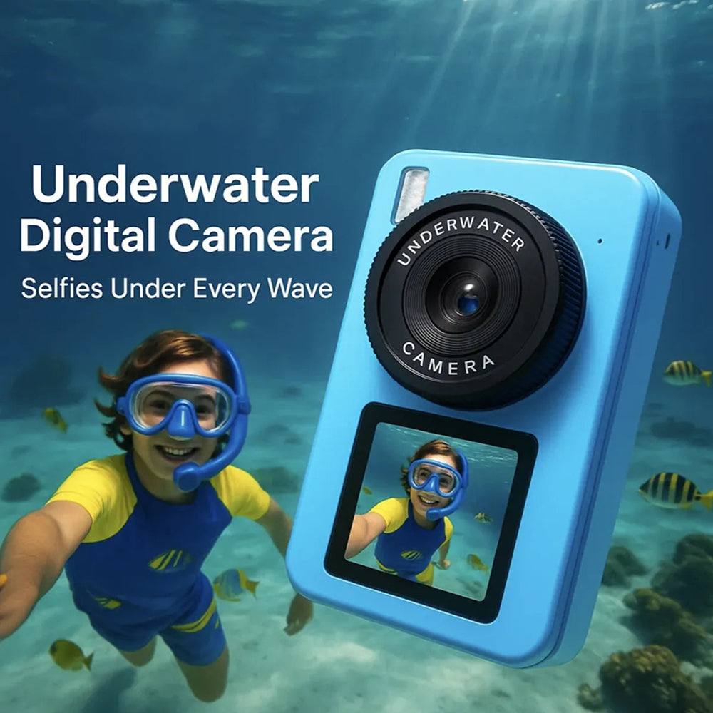 SubCamex Waterproof Underwater Camera with Dual Selfie Screen