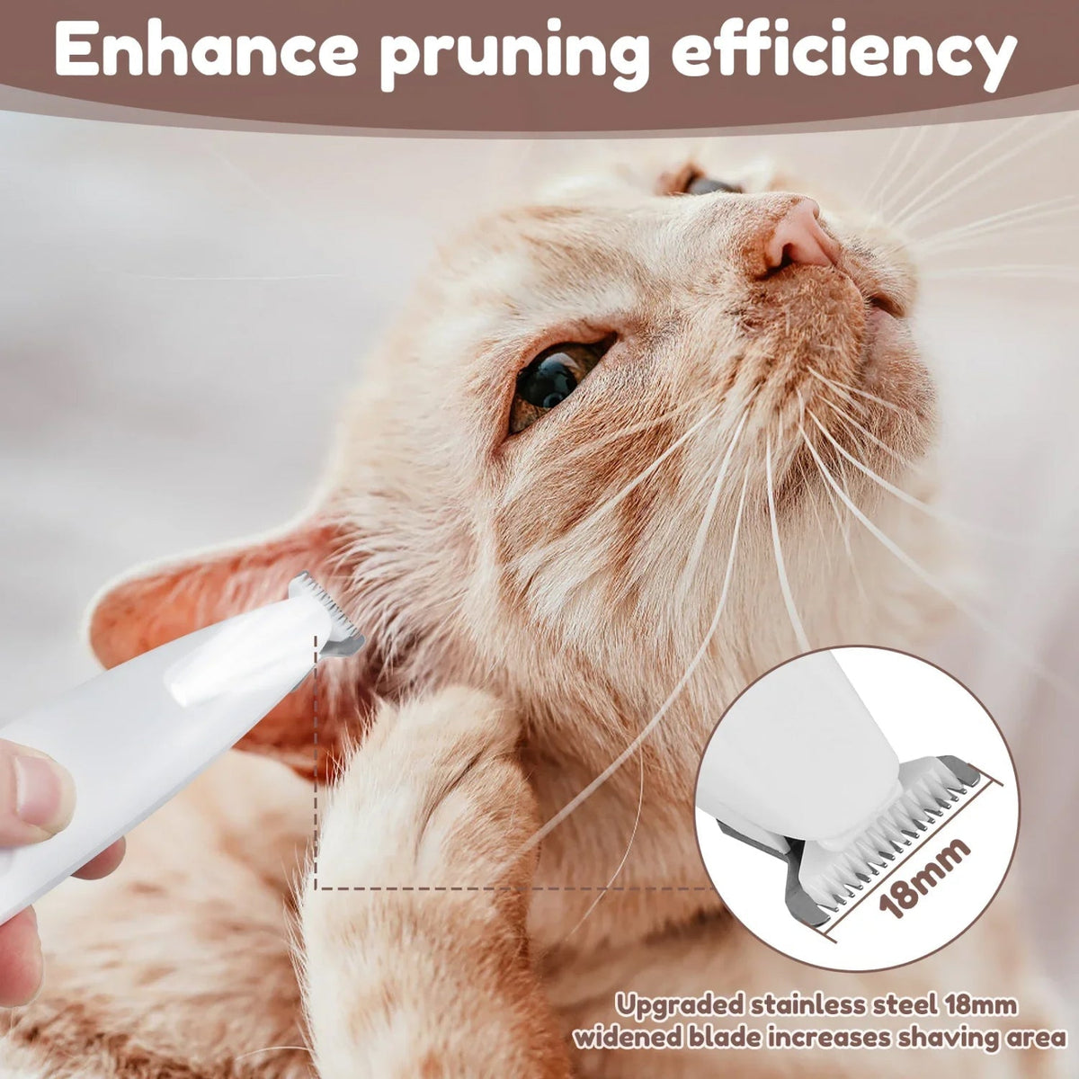Tailseew Ultra-Quiet Electric Pet Nail Trimmer with LED Spotlight