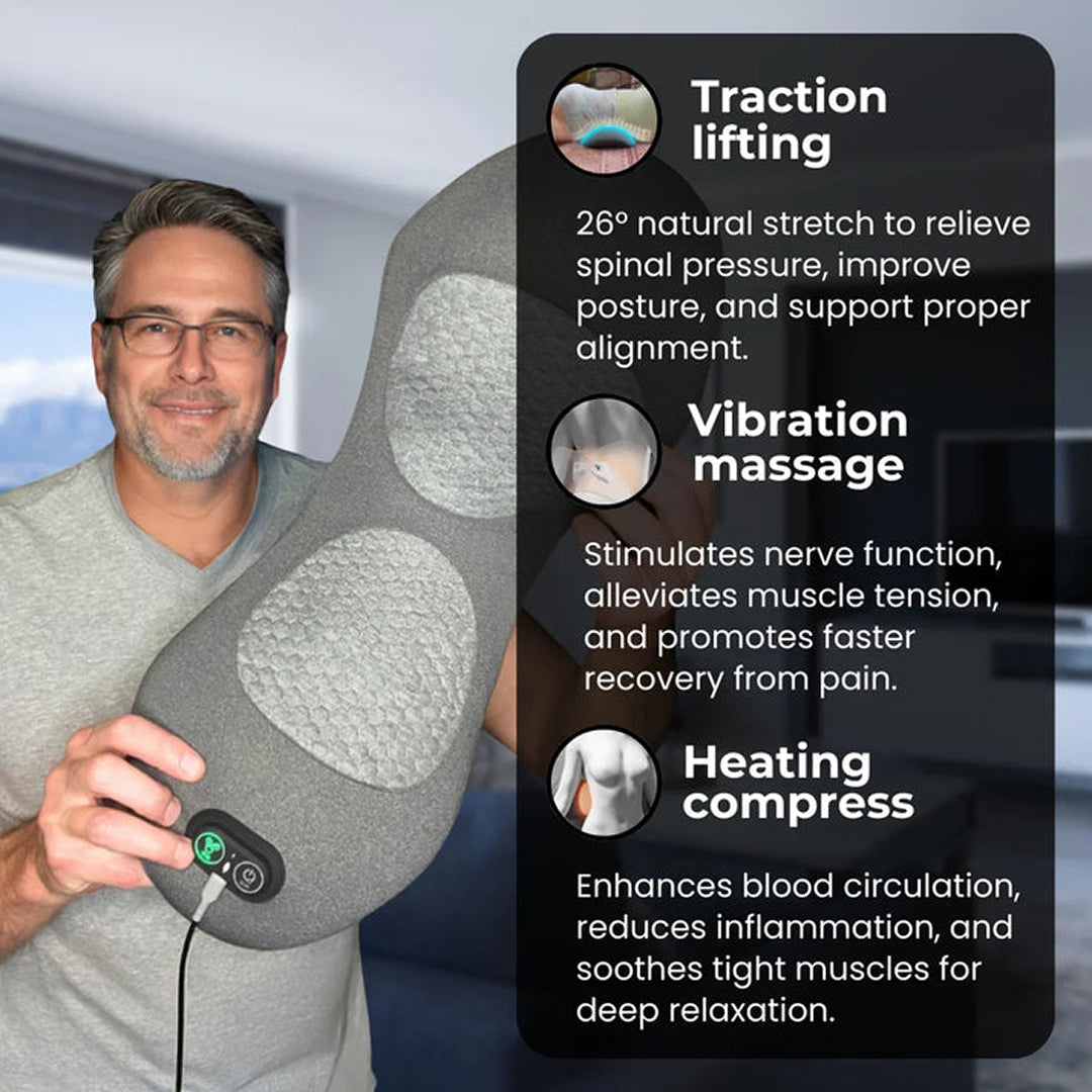 TheriaBack v2 Ergonomic Sciatica Massager & Back Support Cushion