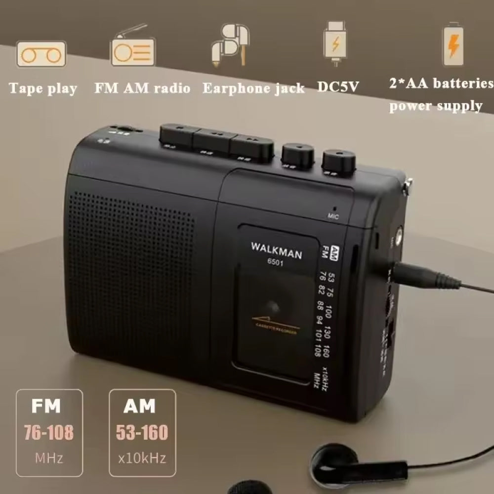TunRewe Portable Cassette Player with Analog Noise Reduction