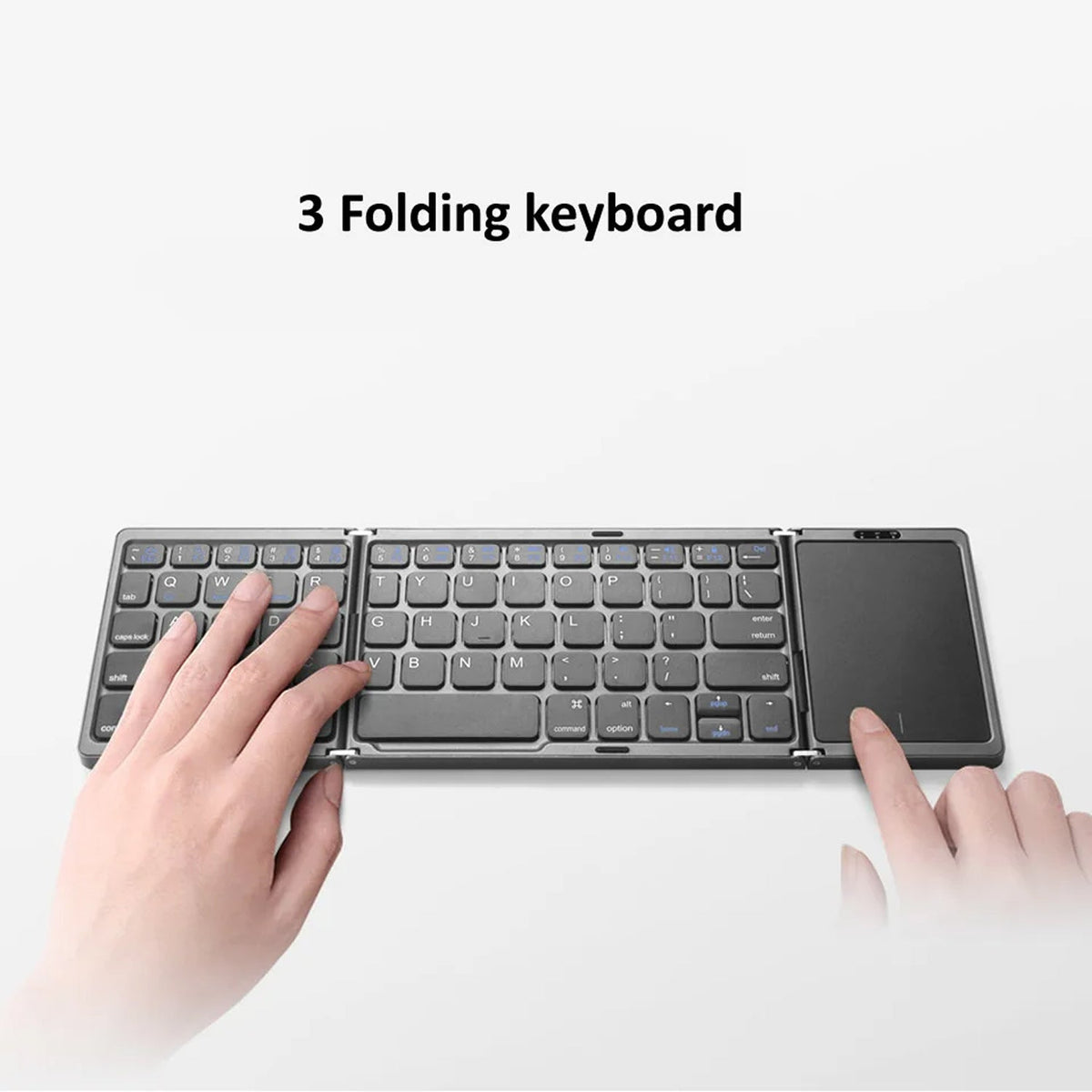 Typzyfol Portable Foldable Bluetooth Keyboard with Touchpad