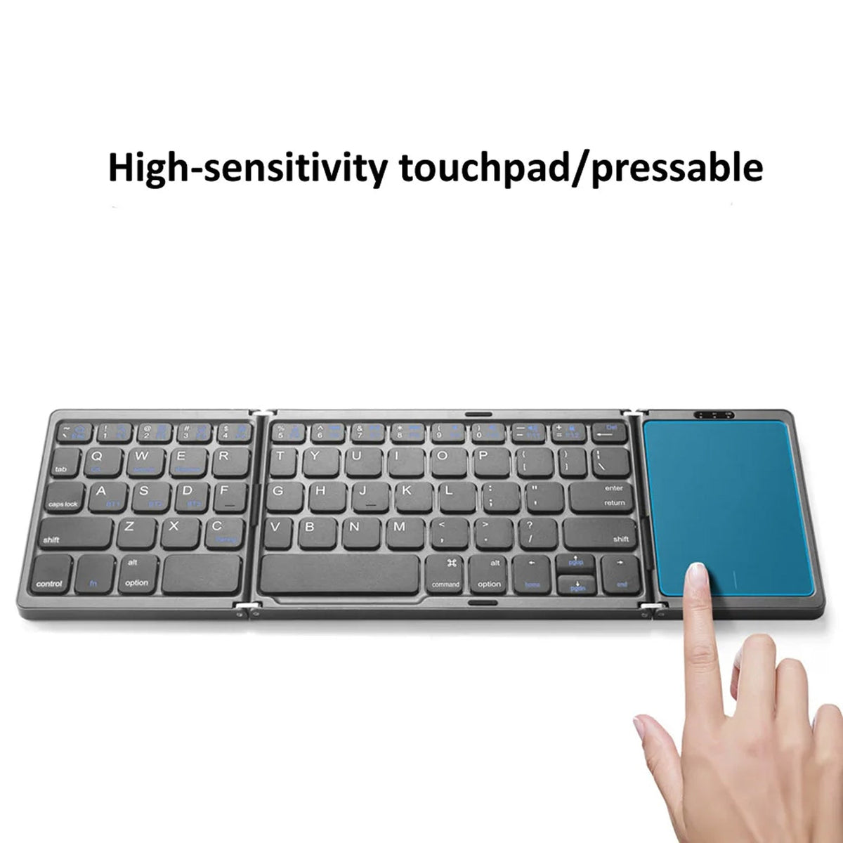 Typzyfol Portable Foldable Bluetooth Keyboard with Touchpad