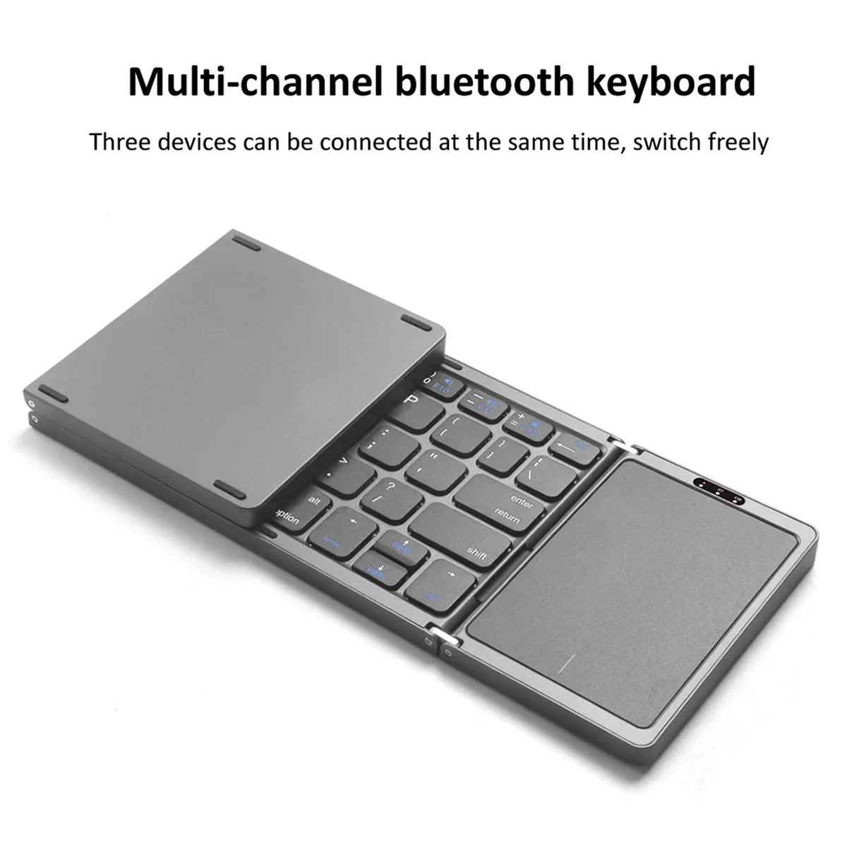 Typzyfol Portable Foldable Bluetooth Keyboard with Touchpad
