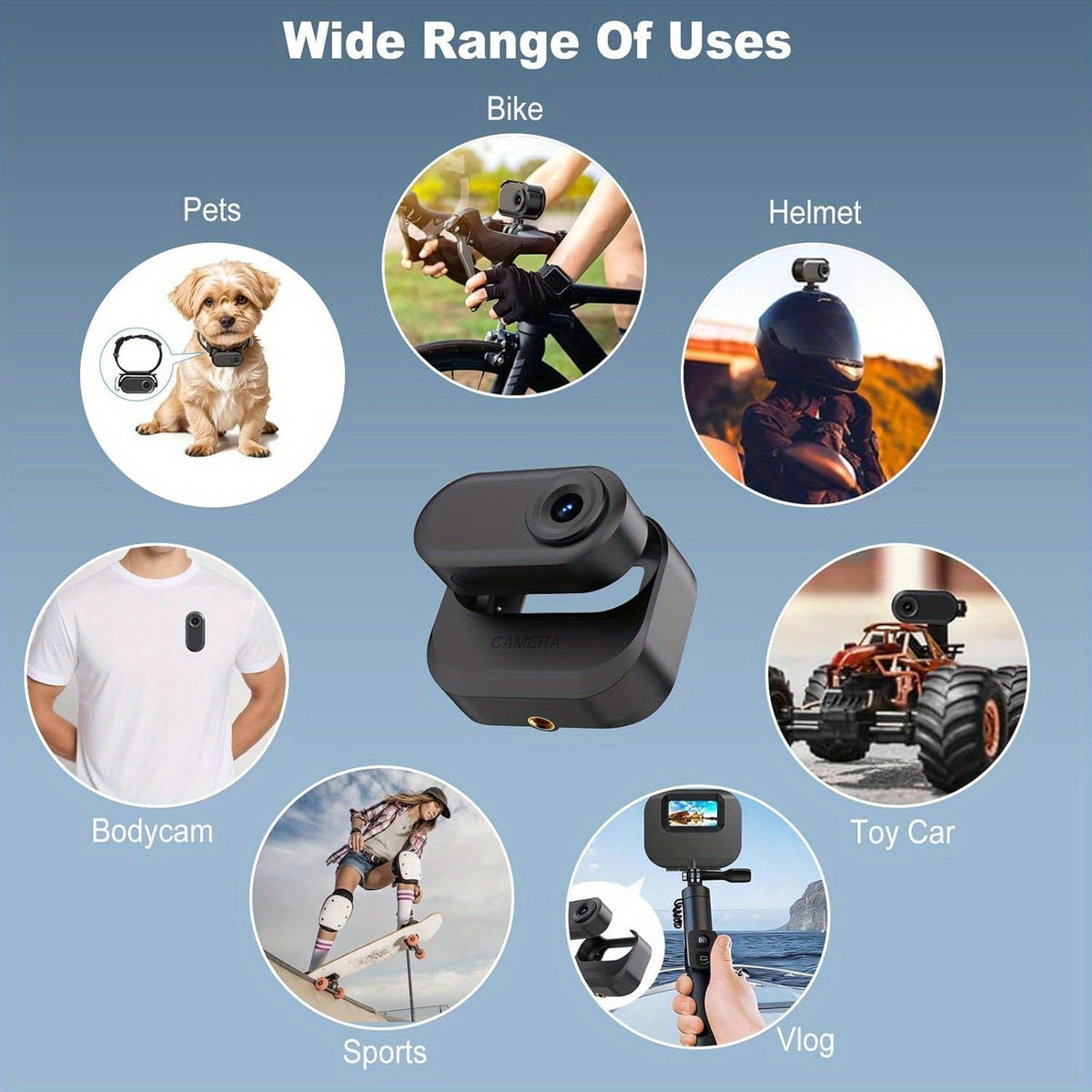 UnHadycam 2.7K Ultra HD Mini Body Camera with 300 Min Battery