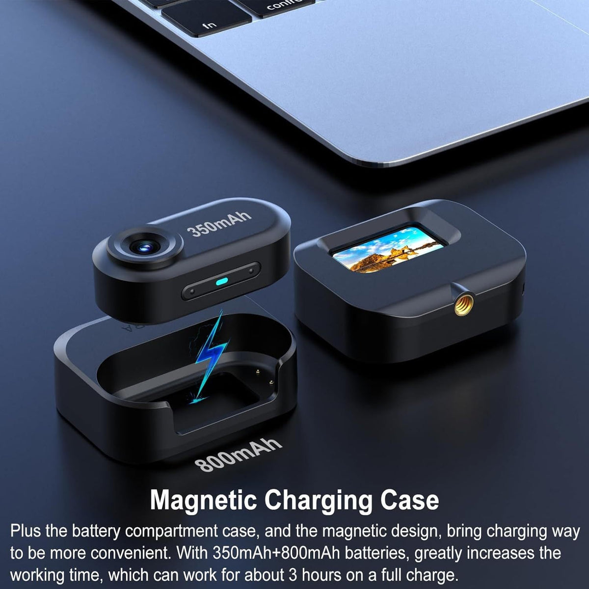 UnHadycam 2.7K Ultra HD Mini Body Camera with 300 Min Battery