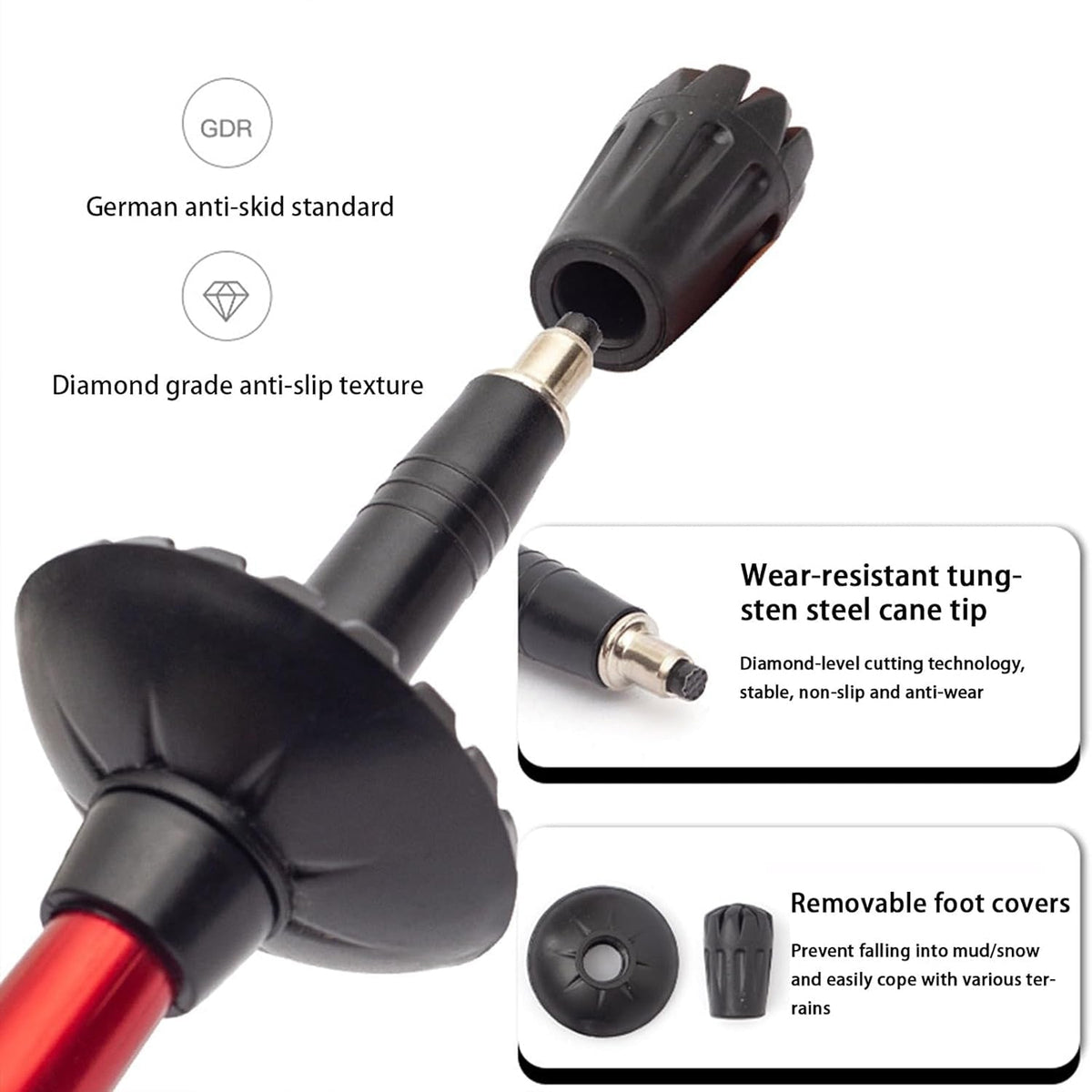 VertoTrek Lightweight Collapsible Aluminum Hiking Poles