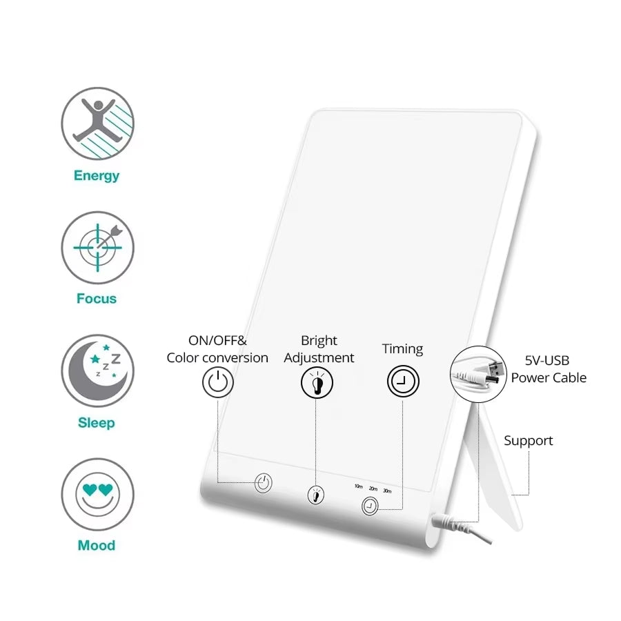 Vyloxak 12,000 Lux SAD Therapy Lamp with Timers