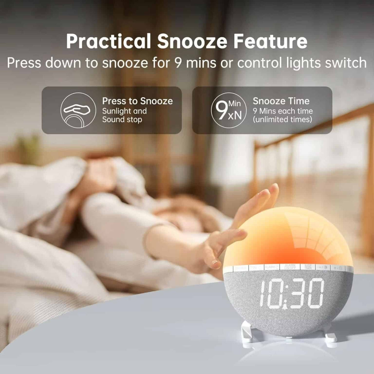 WakyTick Sunrise Simulation Alarm Clock UK