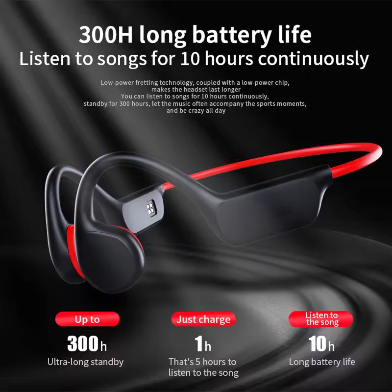 WavxBuds IPX8 Bone Conduction Swimming Earbuds with 64GB Memory