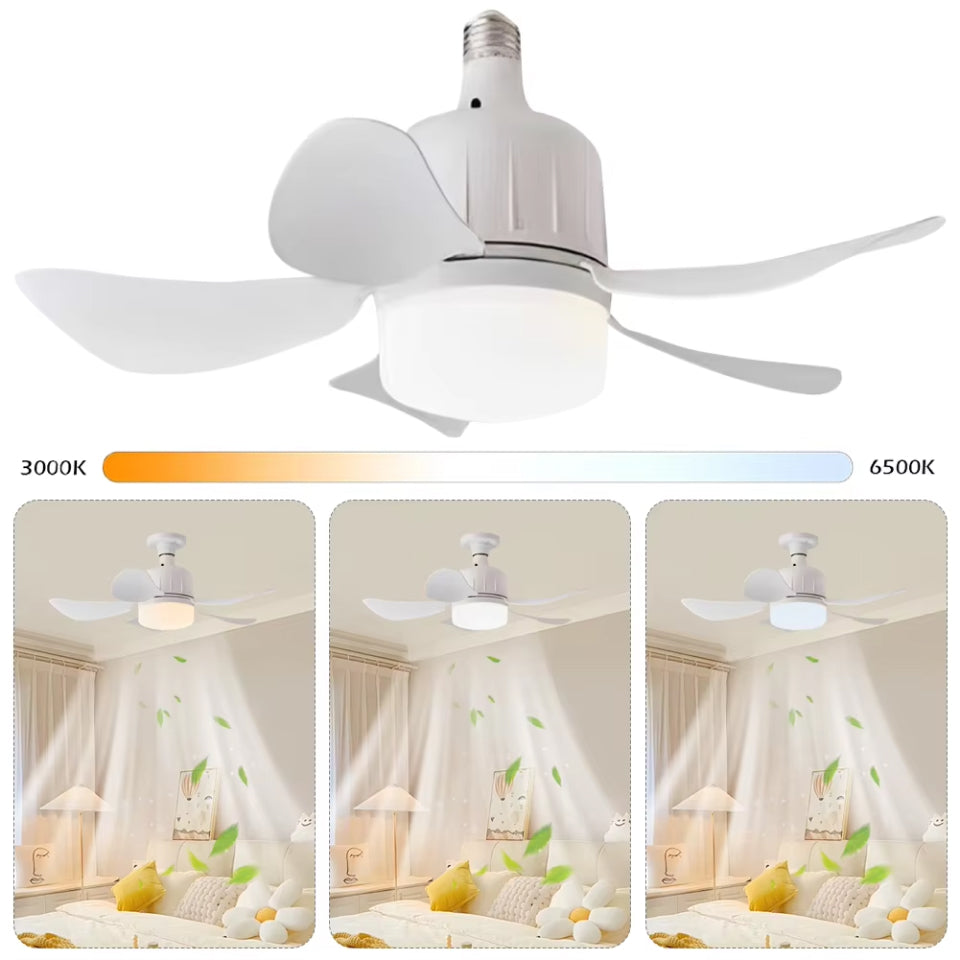 WhireeLux Screw-in Ceiling Fan and LED Light Combo