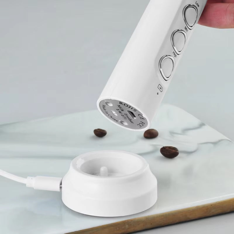 Whiskyvex 3-in-1 Rechargeable Electric Milk Frother & Whisk