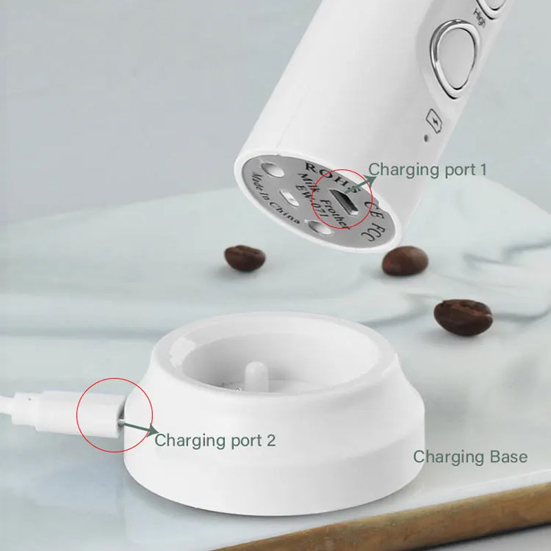 Whiskyvex 3-in-1 Rechargeable Electric Milk Frother & Whisk