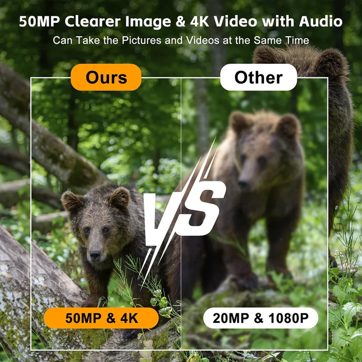 Wildsnap V3 Solar Powered Trail Camera 50MP 4K