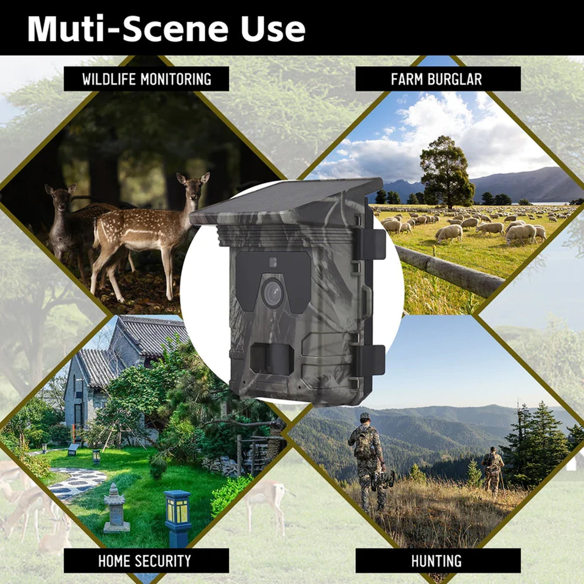 Wildsnap V3 Solar Powered Trail Camera 50MP 4K